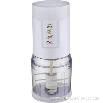 White electric chopper with top cover